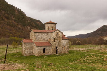 Fototapeta premium The middle temple in the Alan settlement on Arkhyz