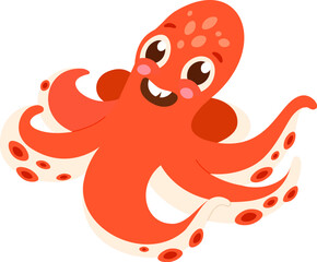 Octopus Mollusk Character