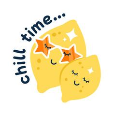 Chill Time Lemon Badge