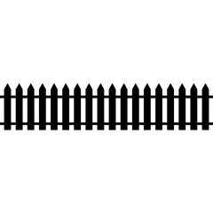 Picket fence on white background for concept design. Garden fence design