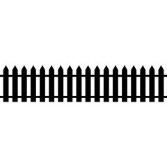 Picket fence on white background for concept design. Garden fence design