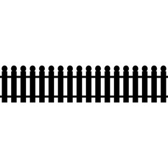 Picket fence on white background for concept design. Garden fence design