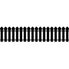 Picket fence on white background for concept design. Garden fence design