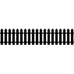 Picket fence on white background for concept design. Garden fence design