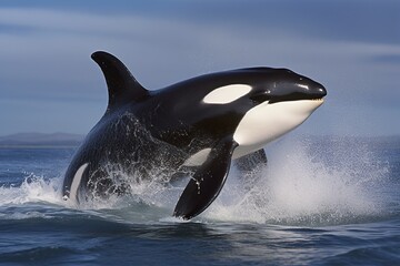 Obraz premium illustration, adult whale, ai generative.