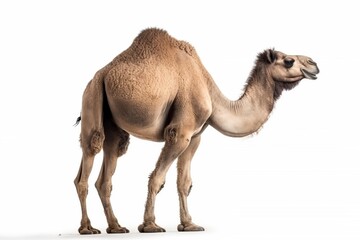 illustration, camel isolated on white background, ai generative