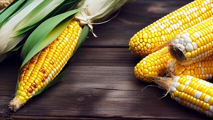A Bountiful Harvest: An Abundance of Fresh Corn on a Dark Background
