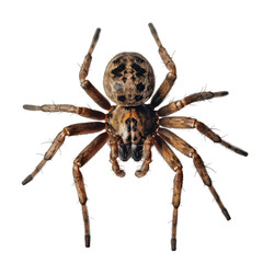 A close up of a spider  isolated on a transparent background PNG  Generative Ai - obrazy, fototapety, plakaty