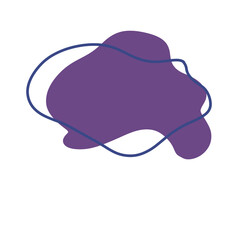 Purple blob doodle decoration