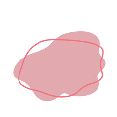 doodle decoration pink blob