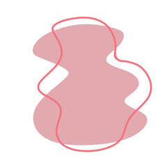 Blob pink doodle decoration