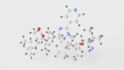 ibrexafungerp molecule 3d, molecular structure, ball and stick model, structural chemical formula brexafemme