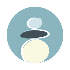 Zen stones vector with 4 light colours