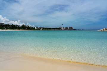 Sandy Beach on the Paradise Island, Bahama