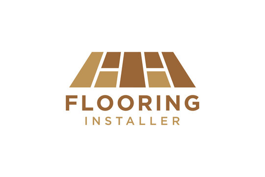 Flooring logo parquet vector illustration design.
