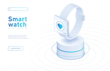 Smart watch white banner