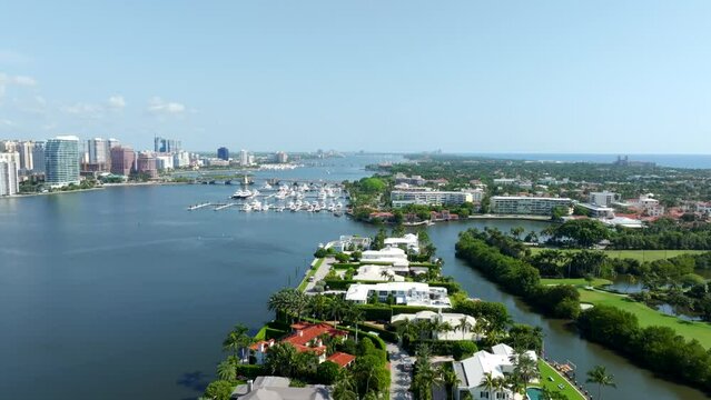 Palm Beach Intracoastal waterway 4k