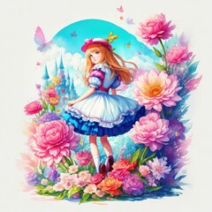 Obraz na płótnie Canvas fairy with flowers