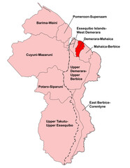 Map of Guyana Region 4 - Demerara-Mahaica