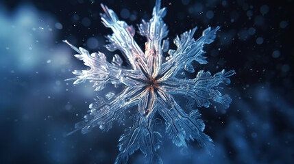 Close up snowflake