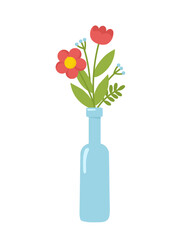 Flowers in glass concept