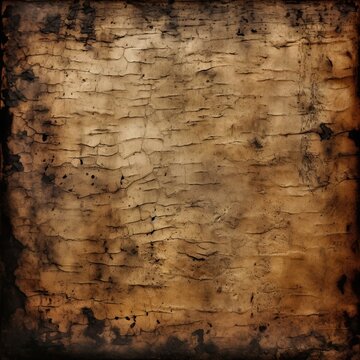 Old burnt paper texture background made with Generative AI 