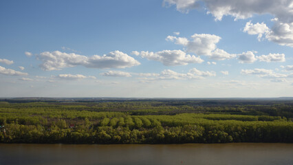 clouds over lake