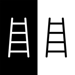 black and white ladder icon