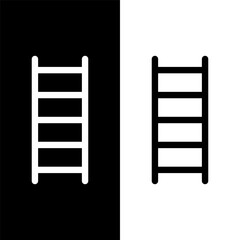 black and white ladder icon