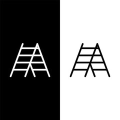 black and white ladder icon