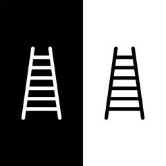 black and white ladder icon