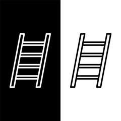 black and white ladder icon