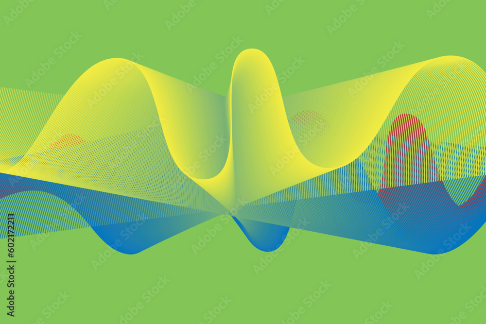 Poster colorful gradient wave line. fluid abstract background. suitable for landing page and computer deskt