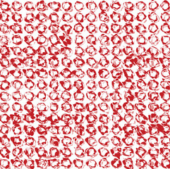 Many burning or red-hot rings, similar to a cluster of suns.