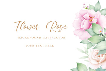  hand drawn rose background watercolor design