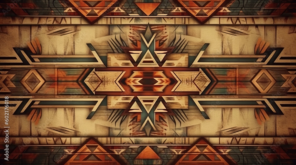 Poster illustration of a vibrant and colorful abstract pattern. generative ai