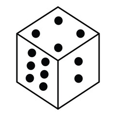 casino dice icon vector