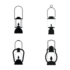 Camping Lantern icon vector
