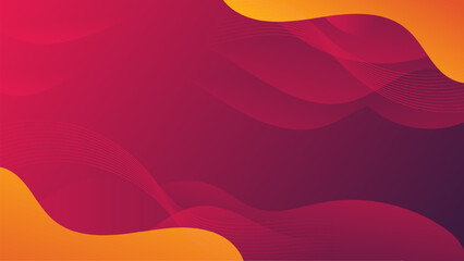 Abstract Gradient Red Orange liquid background. Modern background design. Dynamic Waves. Fluid shapes composition. Fit for website, banners, brochure, posters