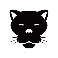 black panther silhouette design. wild big cat logo, sign and symbol.