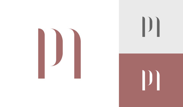 Letter PM initial monogram logo design