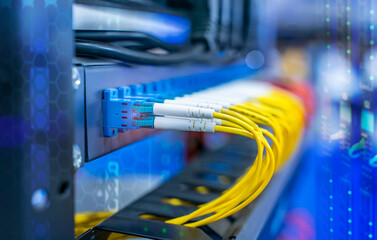 Fiber optic cable connect to communication Distribution point