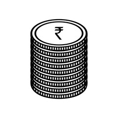 India Currency Symbol, Indian Rupee Icon, INR Sign. Vector Illustration