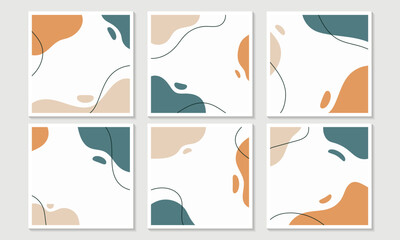 Various contemporary backgrounds set of modern and trendy illustration