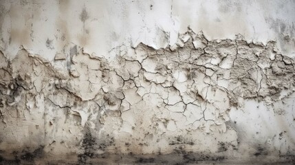 painting vintage wall with white paint where the paint is peeling. Generative AI