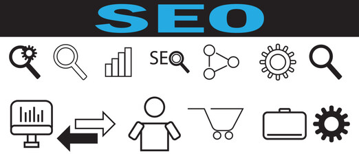 Search Engine Optimization - SEO Icon Set