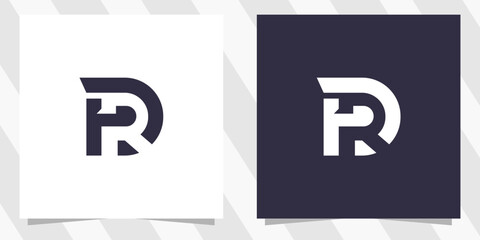 letter pr rp logo design
