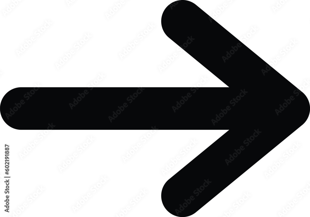 Poster arrow right icon in trendy style isolated on white background. arrow symbol for your web site design