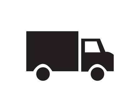 Truck cargo transportation icon vector symbol isolated design