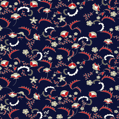 seamless cute floral flower design pattern on background